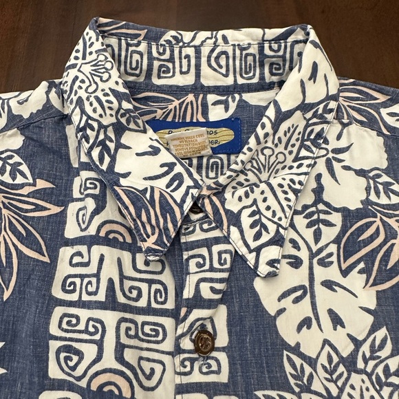 Vtg 80’s Phil Edwards By Reyn Spooner Floral Aloha Hawaiian Shirt Blue - Picture 5 of 5